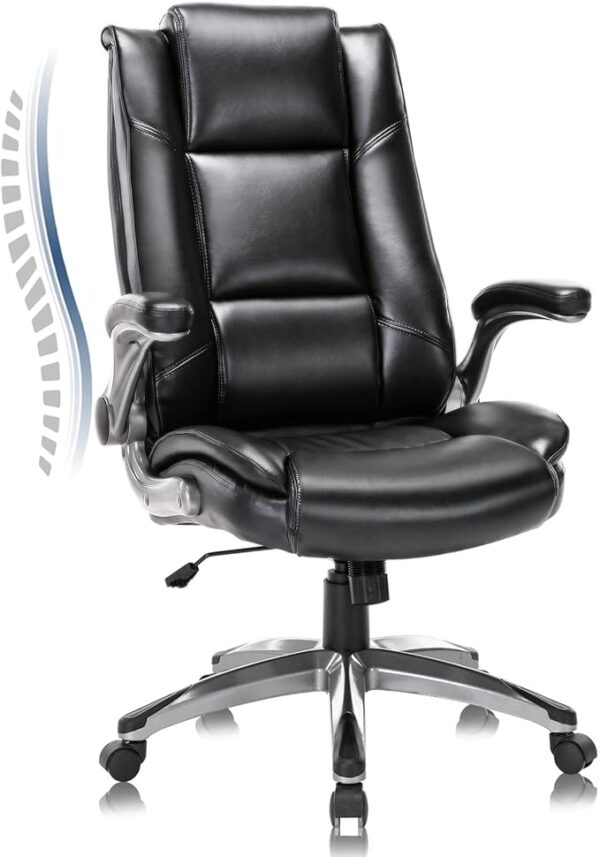 COLAMY Leather Executive Office Chair - High Back Home Computer Desk Chair