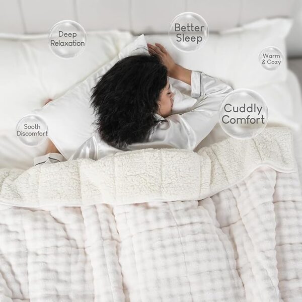 Faux Fur Plush Sherpa Weighted Blankets - Image 2