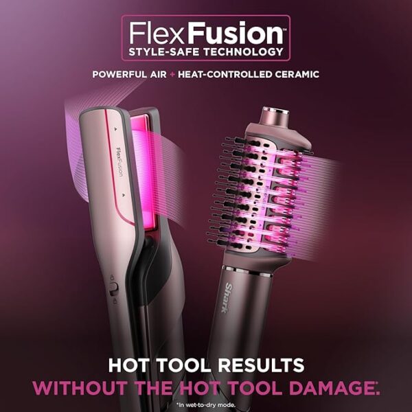 Shark FlexFusion Hair Straightener & Powerful Hair Dryer with Fusion Hair Brush - Image 2