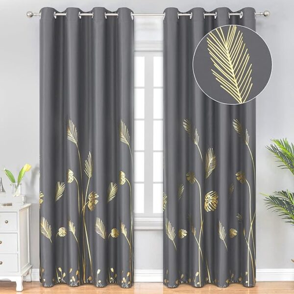 Estelar Textiler Dark Grey Blackout Curtains & Drapes
