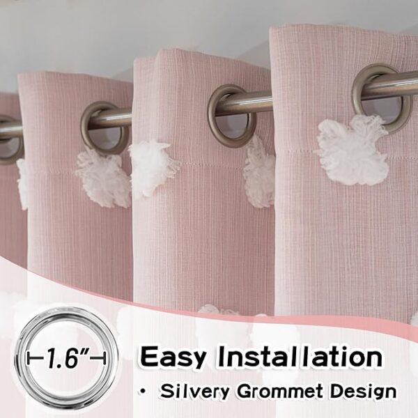 MYSKY HOME Pink Curtains for Living Room - Image 3