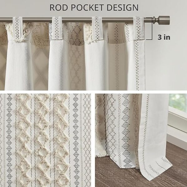 INK+IVY Imani 100% Cotton SINGLE PANEL Curtain - Image 3