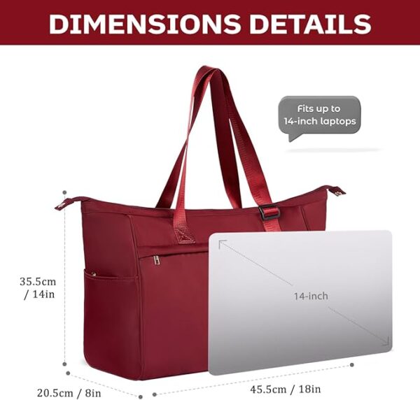 CANWAY Large Travel Tote Bag - Weekender Duffle Bag for Women - Image 3