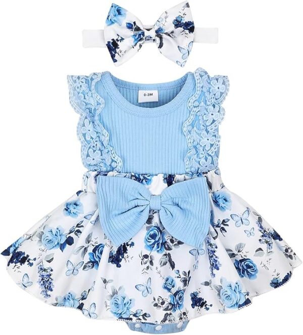 Baby Girl Clothes Newborn Romper Dress - Image 4