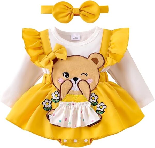 Baby Girl Clothes Fall Winter Newborn Romper Outfits - Image 2