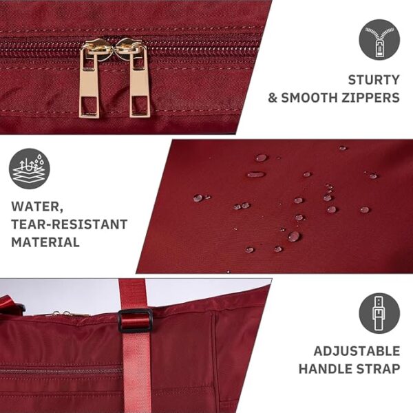 CANWAY Large Travel Tote Bag - Weekender Duffle Bag for Women - Image 4