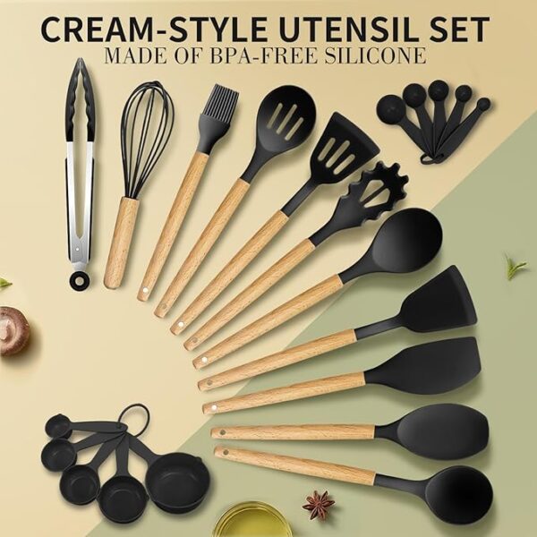 22 Pcs Silicone Kitchen Cooking Utensils Set - Image 3
