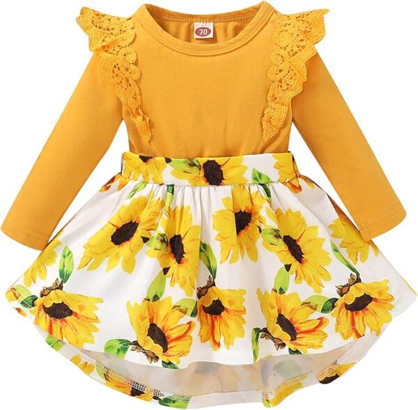 OLLUISNEO Newborn Baby Girl Dress