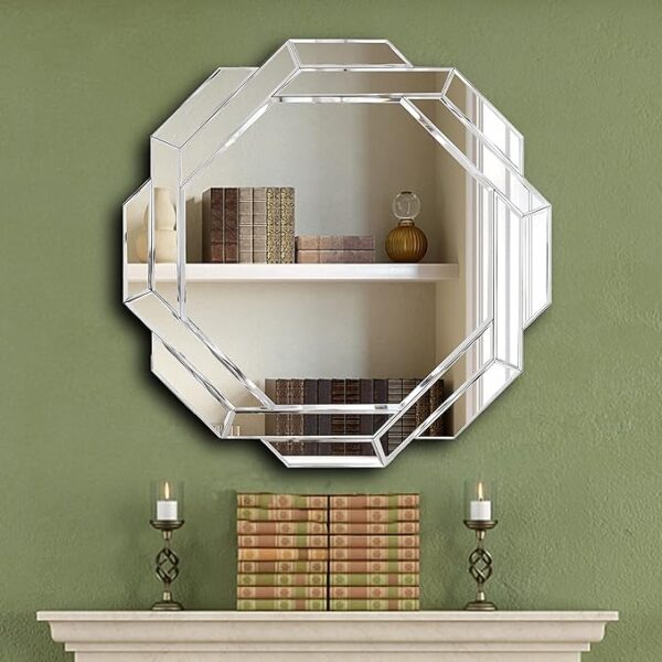 Hlartdecor Helicoid Frameless Beveled Wall Decorating Mirror - Image 2