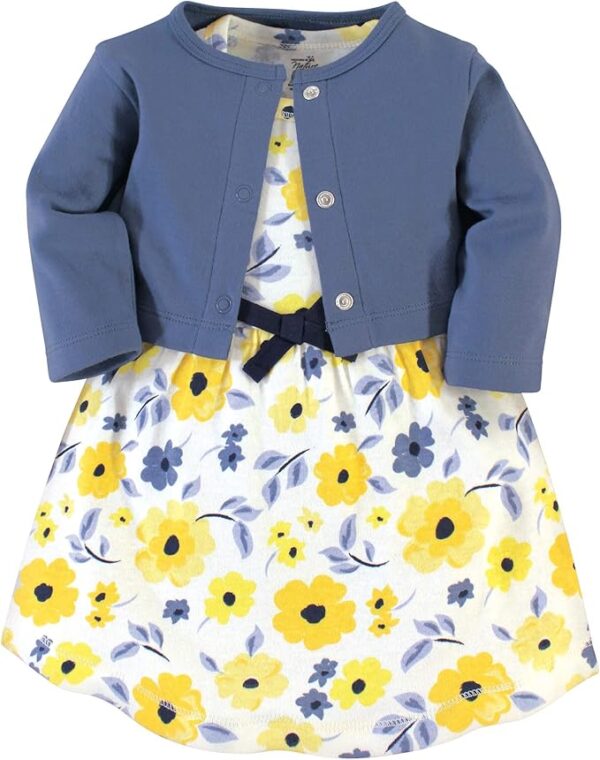 Touched by Nature Baby Girl Organic Cotton Dress and Cardigan - Image 4