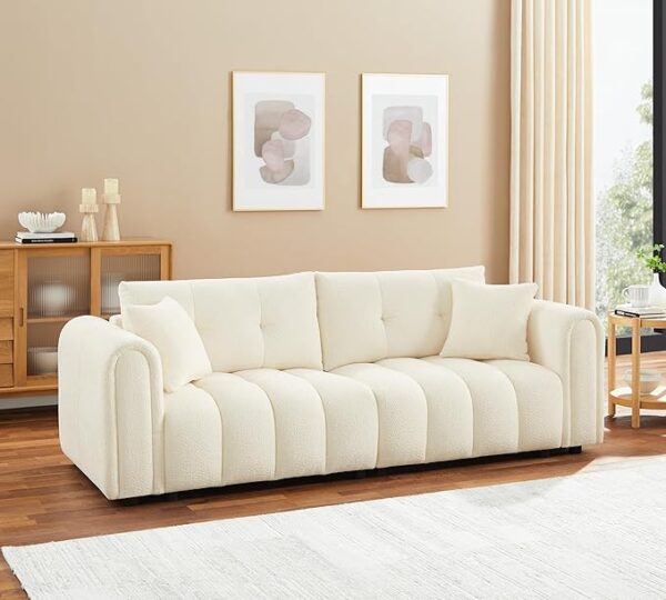 91.5" Modern Boucle Sofa Couch