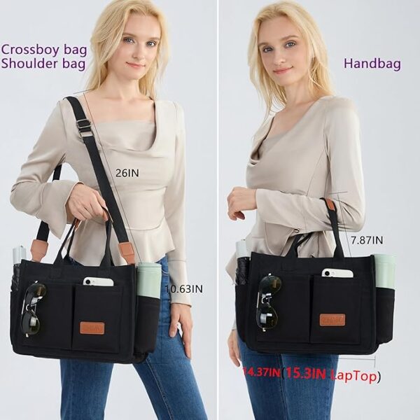 Canvas Tote Bag for Women, Womens Purse Handbags Totes Bags - Image 3