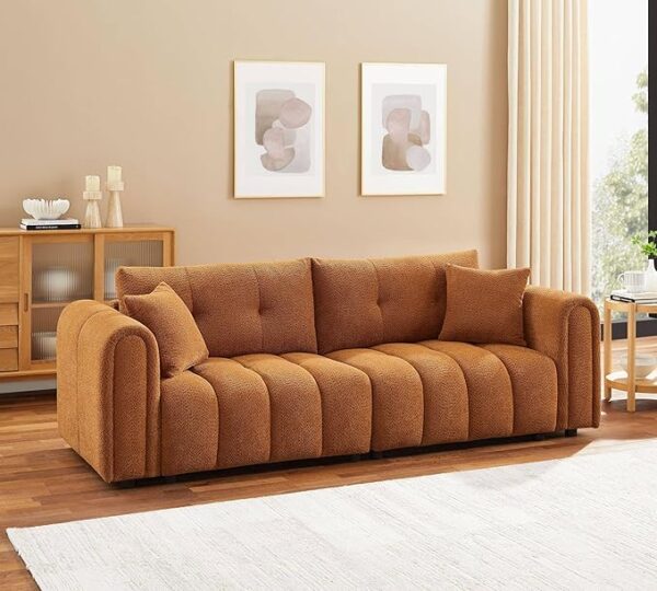 91.5" Modern Boucle Sofa Couch - Image 4