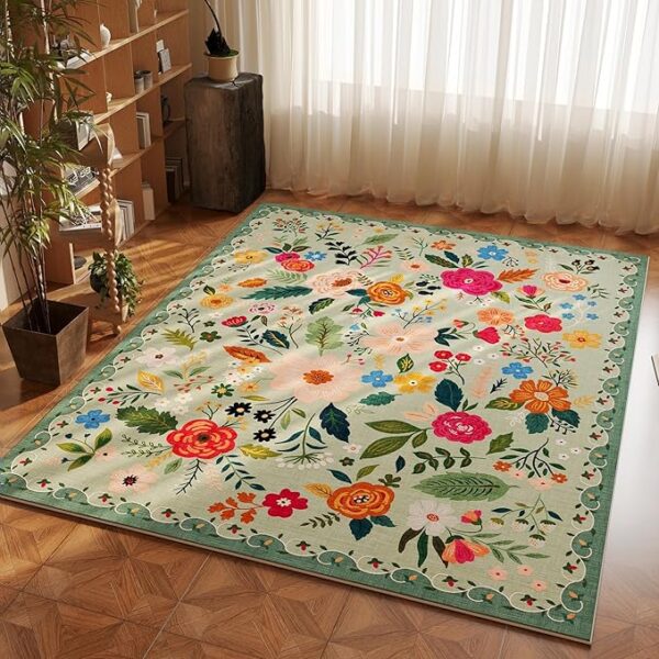 Area Rug 4x6 Rug Washable Boho Rugs Non Slip - Image 3