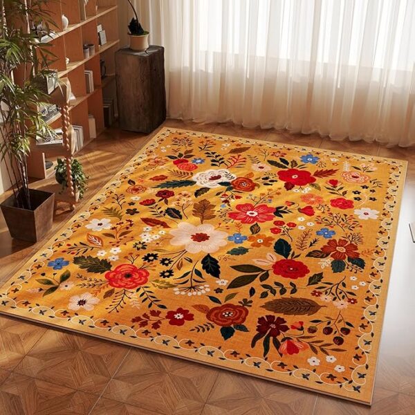 Area Rug 4x6 Rug Washable Boho Rugs Non Slip - Image 4