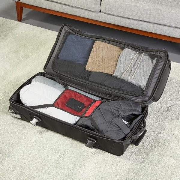 Amazon Basics Rolling Duffel Bag with Wheels, Ripstop Luggage for Traveling - Image 4