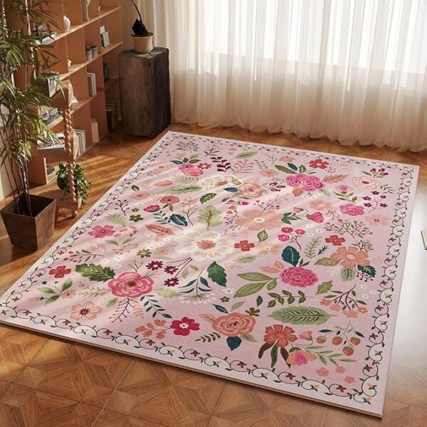 Area Rug 4x6 Rug Washable Boho Rugs Non Slip - Image 2